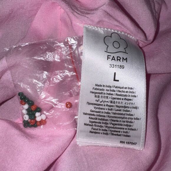 FARM Rio * Wave Gradient Maxi Dress Long Sleeve Drawstring Waist Multicolor Larg - Picture 13 of 16